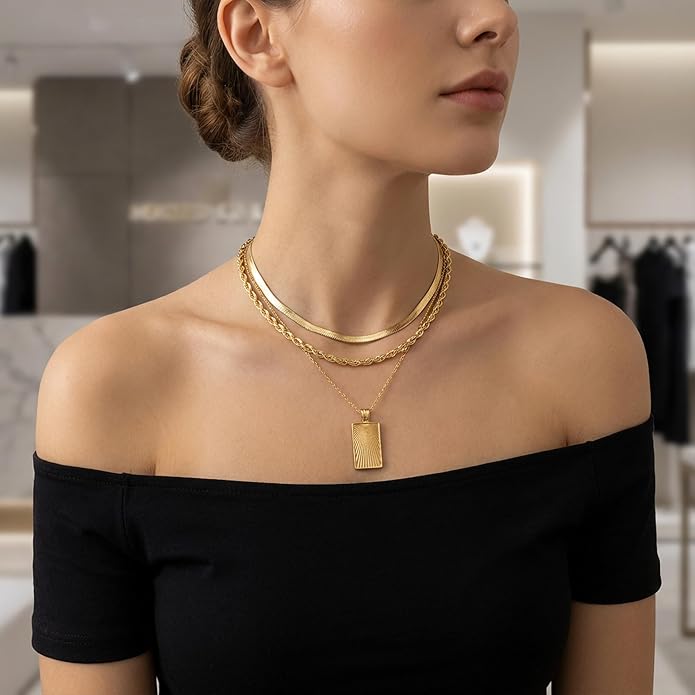 Unisex Celestial Gold Pendant Necklaces, Sun/Moon/Star/Angle Celestial Elements Unisex Choker Gold Lover Chains for Men and Women Jewelry