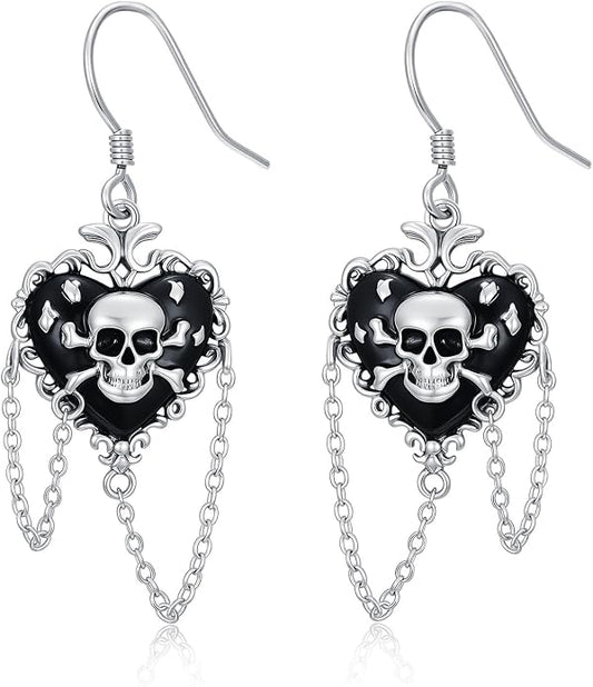 Animal/Leaf/Gothic Dangle Earrings 925 Sterling Silver Animal/Leaf/Gothic Dangle Drop Earrings Easter/Halloween/Christmas Jewelry Gifts for Women Her