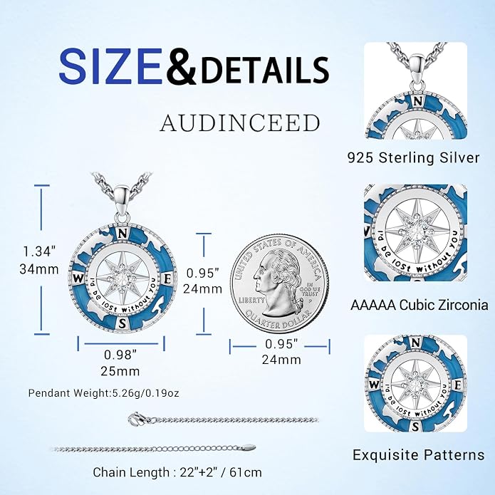 Thors Hammer Necklace/Viking Tree of Life/Valknut/Vegvisir/Triskelion/Sword/Spear Point Arrowhead/Urn Necklace for Ashes/Compass Necklace 925 Sterling Silver Amulet Jewelry for Men Women