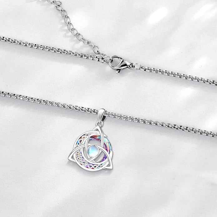 Pentagram/Celtic Knot/Witches Knot/Santa Muerte/Triple Moon Goddess/Baphomet/Hecate Necklace Sterling Silver Magic Wiccan Amulet Pagan Jewelry for Women Men