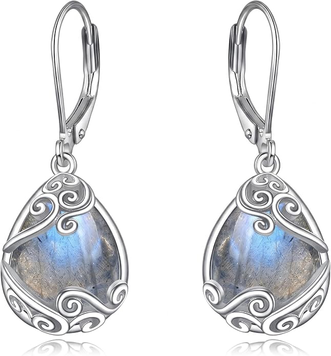 Teardrop Tree of Life/Filigree Earrings for Women Dangle Leverback Earrings Jewelry Gift Anniversary For Her