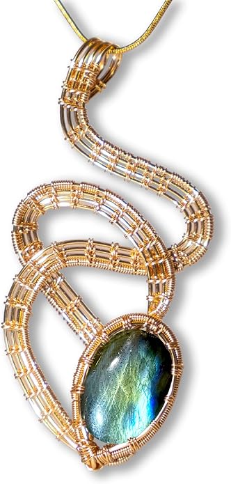Natural Faceted Labradorite Pendant Necklace – Unique Stone of Magic & Transformation, Iridescent Flash Gemstone Jewelry, Handmade Healing Crystal Gift for Women, Birthday, Anniversary, Spiritual Awakening & Intuition
