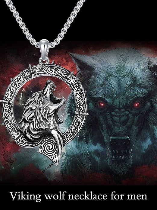 Viking Necklace for Men Women 925 Sterling Silver Norse Jewelry Fathers Mothers Day Anniversary Birthday Gifts for Mom Dad Husband Brother (with Gift Box)