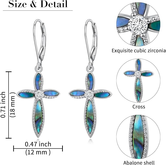 925 Sterling Silver Filigree Dangle Drop Earrings Daisy/Lotus/Rose Flower/Moonstone Leverback Teardrop Earrings for Women Infinity Celtic Knot Daisy Lotus Jewelry for Mothers Day