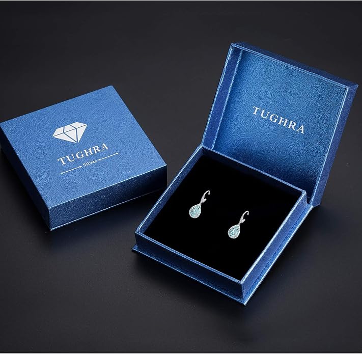 Trendy Dangle Earrings for Women Teen Girls Sterling Silver 12 Birthstone Earrings Minimalist Hypoallergenic Earrings for Sensitive Ears Jewelry Gifts