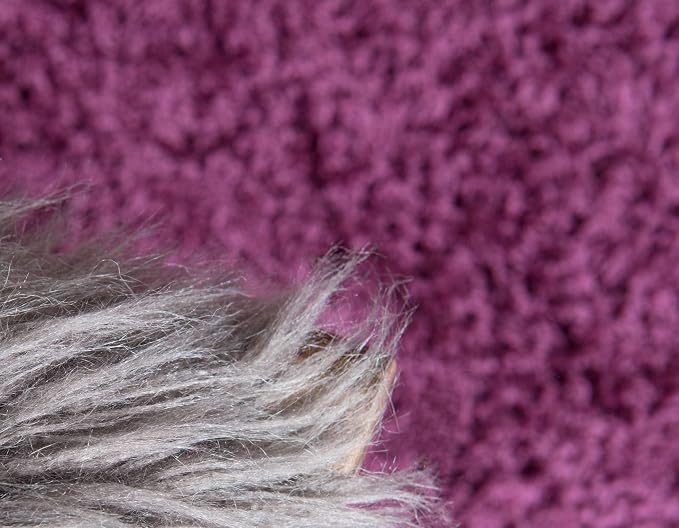 Unique Loom Solid Shag Collection Area Rug (2' x 3' 1" Rectangle, Eggplant Purple)