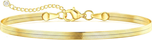 DEARMAY Gold Anklets for Women Waterproof, Non Tarnish14K Gold Plated Ankle Bracelets Set Stack, Summer Beach Jewelry Gifts for Vacation, Bikini Outfits for Women Mom Her