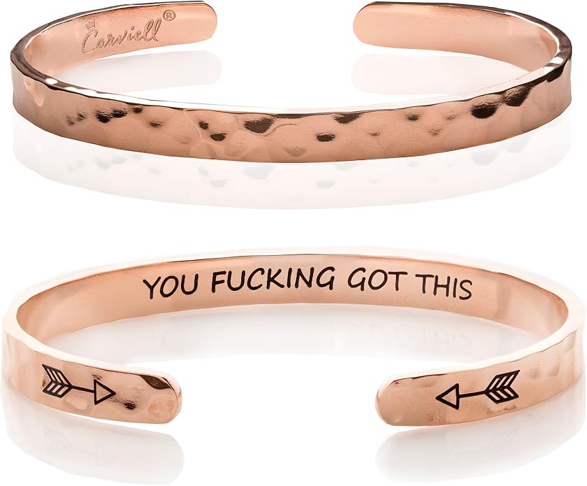Carviell Bracelet - Gifts for Women – Inspirational, Friendship, Love, Mom, Daughter, Sister, Christian, Graduation, Memorial & Wedding Gifts – 100+ Phrases – Stainless Steel, Gift-Ready
