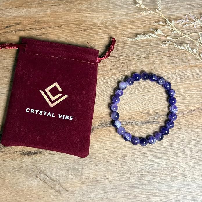 Crystal Vibe - Healing Crystal Bracelet for Women & Men | Natural Gemstone Bead Bracelet | Adjustable Handmade Energy Stone Bracelet | Bracelet for Meditation, Yoga & Daily Wear | Multiple Types