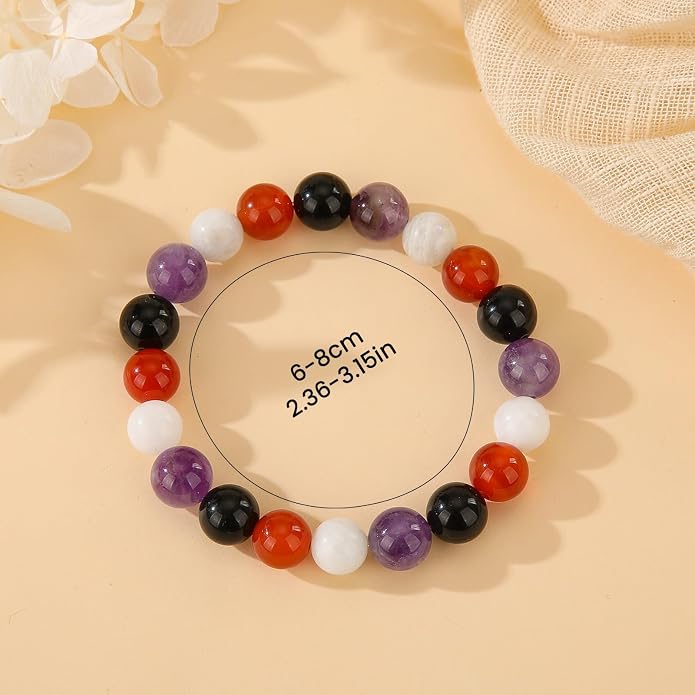 Crystal Vibe - Healing Crystal Bracelet for Women & Men | Natural Gemstone Bead Bracelet | Adjustable Handmade Energy Stone Bracelet | Bracelet for Meditation, Yoga & Daily Wear | Multiple Types