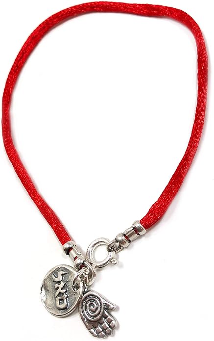 Red Silk 7" Bracelet with Silver Coin for Success & Abundance + Hamsa Hand Charm for Ultimate Protection - Ideal Women's Gift for New Job, Business Ventures, or Celebrating Personal Achievements