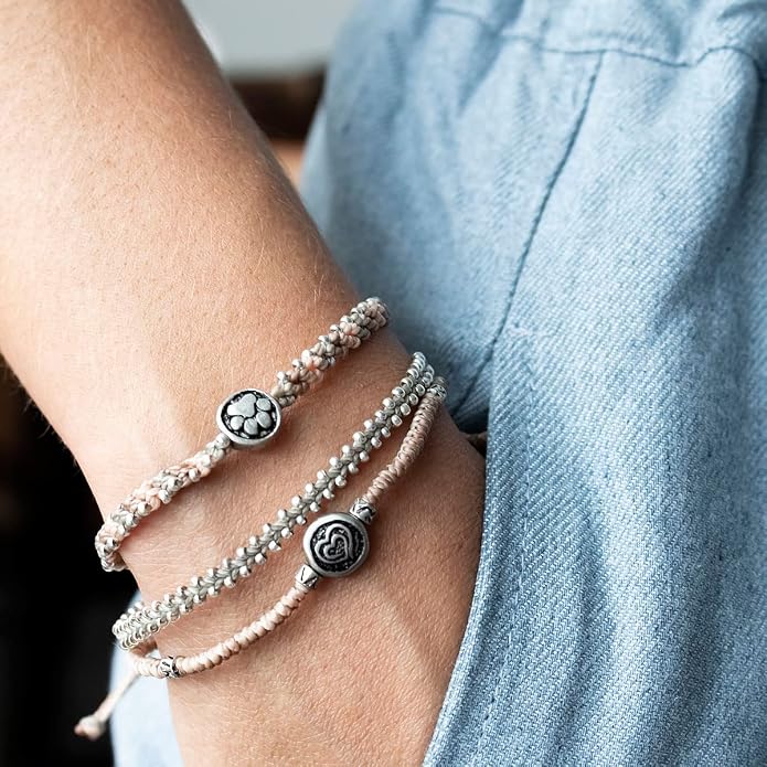 Wakami Boho Charm Bracelet Stack | Braided Beaded Stackable Bracelets for Women | Waterproof Fair Trade Handmade Boho Jewelry for Women and Men