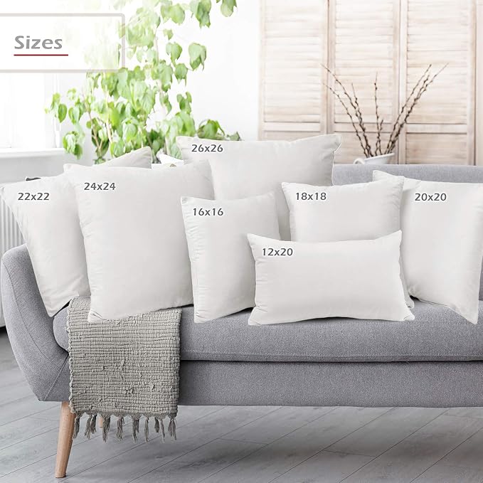 Nestl Throw Pillow Covers, Cozy Velvet Decorative Pillow Covers 12 x 20 Inches, Soft Solid Couch Pillow Covers for Sofa, Bed and Car, Set of 2 - White