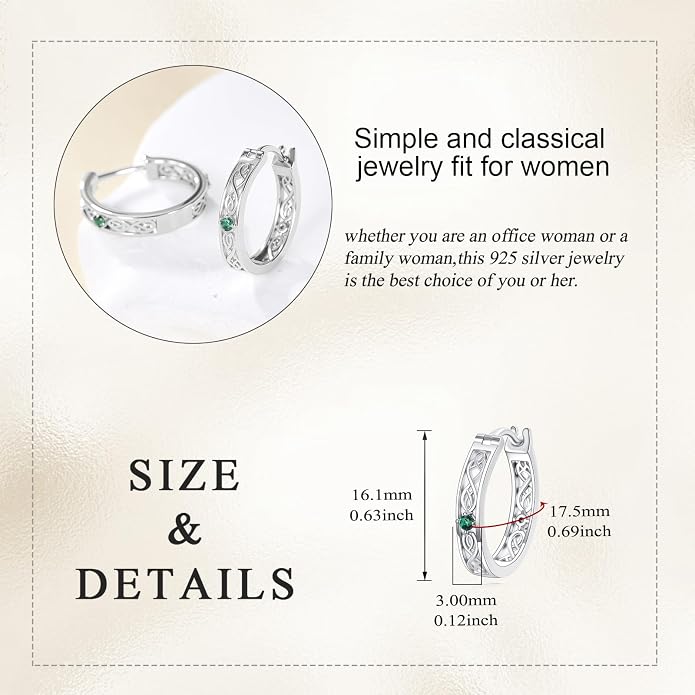 Sterling Silver Hoop Earrings Small Hoop Sun/Leaf/Triangle Huggie Earrings for Women Hypoallergenic