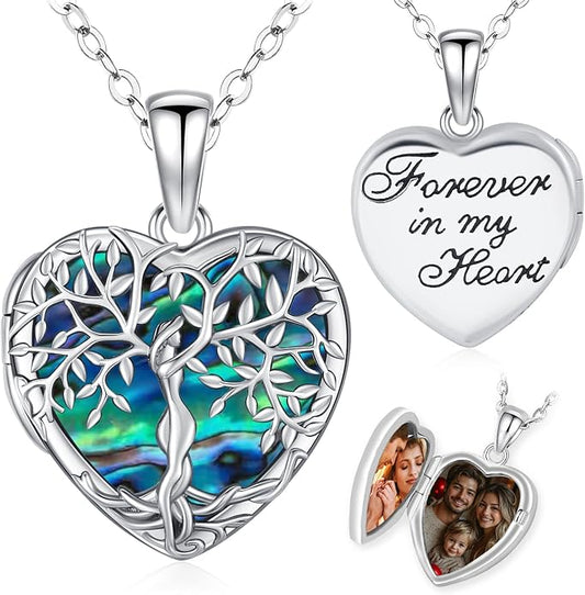 Odinstone Tree of Life Necklace, Sterling Silver Pendant for Women Family Tree Necklaces Jewelry for Mom/Wife/Grandma(With Fine Gift Box)