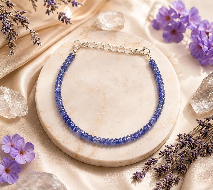 Natural Gemstone Bead Bracelet for Women – Healing Crystal Reiki Bracelet, Handmade Spiritual Protection Jewelry, Energy Stone Stretch Bracelet Gift for Women & Girls