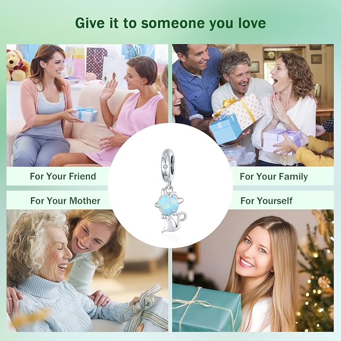 NINGAN 925 Sterling Silver Charm Golden Love Charm Buckle Safety Chain Travel Bead Firefly Dragonfly Pendant, Suitable for Women Bracelet and Necklace as Gift from Mom and Friends