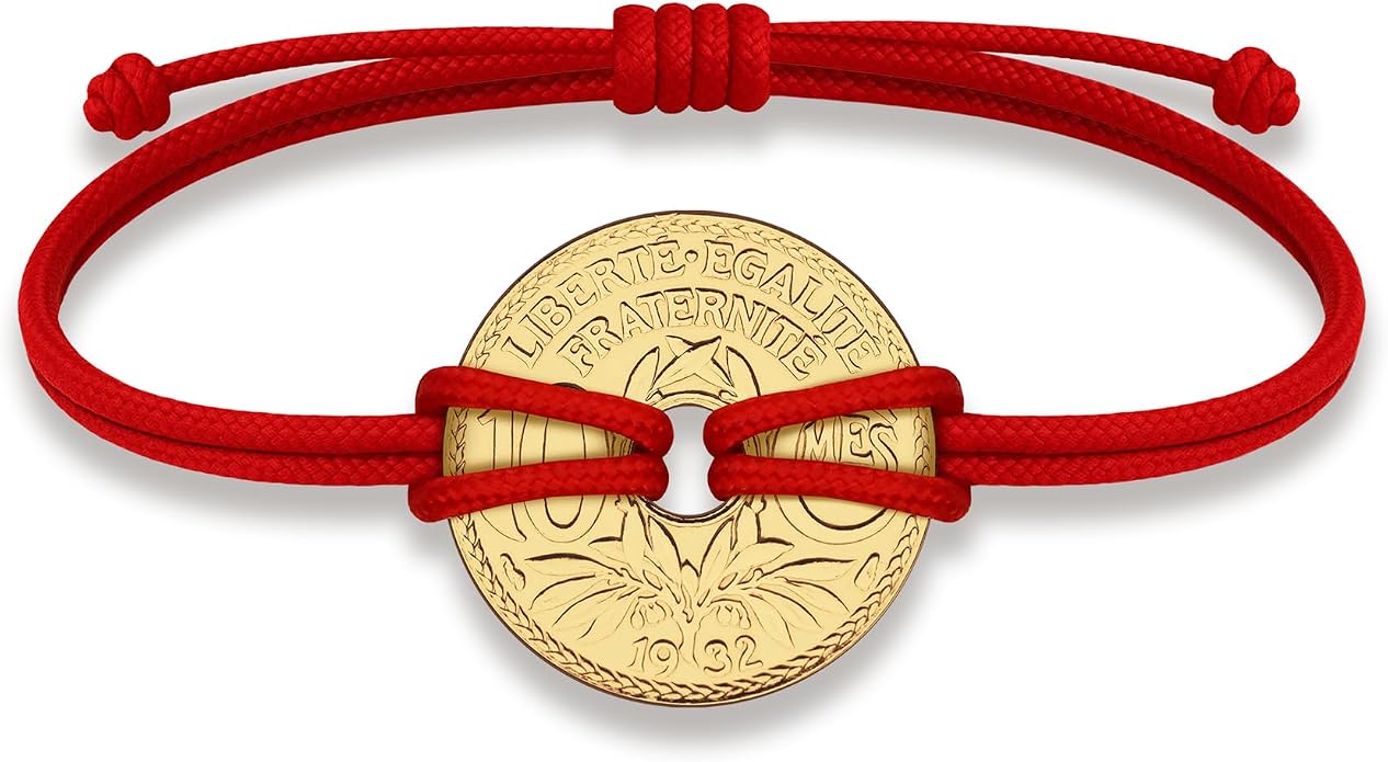 HOBBY OF KINGS Good Luck Coin Bracelet | 18k Gold Plated Wristband | Handmade Jewelry for Collectors and History Lovers