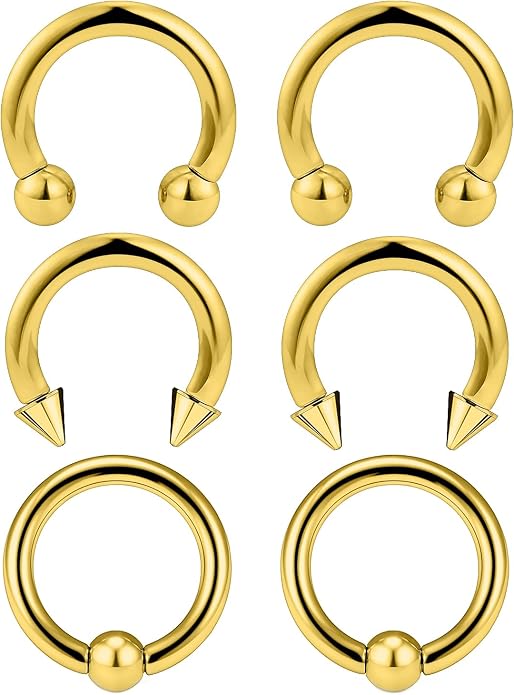 00G 0G 2G 4G 6G 8G 10G 12G 14G 16G Septum Rings Silver Black Surgical Steel Heavy Gauges Earrings Stretching kit Eyebrow Lip Septm Nose Rings Helix Tragus Daith Rook Earrings Hoops 10mm-19mm