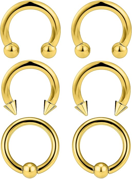 00G 0G 2G 4G 6G 8G 10G 12G 14G 16G Septum Rings Silver Black Surgical Steel Heavy Gauges Earrings Stretching kit Eyebrow Lip Septm Nose Rings Helix Tragus Daith Rook Earrings Hoops 10mm-19mm