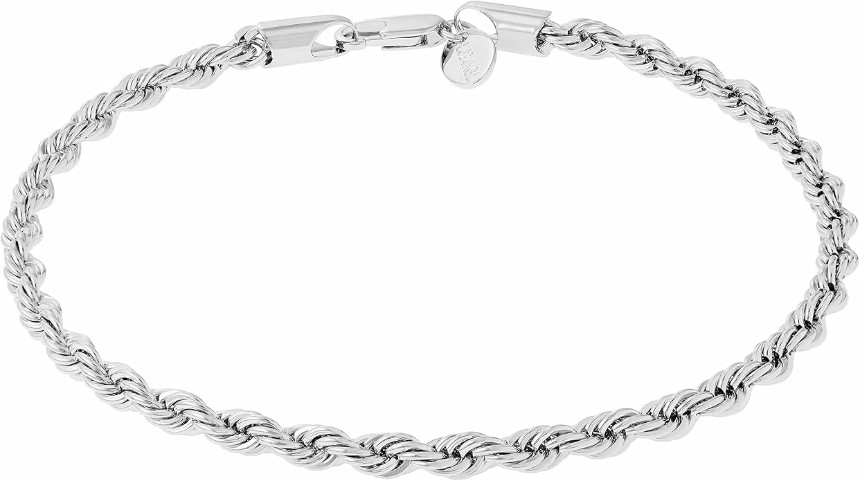 LIFETIME JEWELRY Womens Gold Anklet 5mm Rope Chain Ankle Bracelet 24k Real Gold Plated