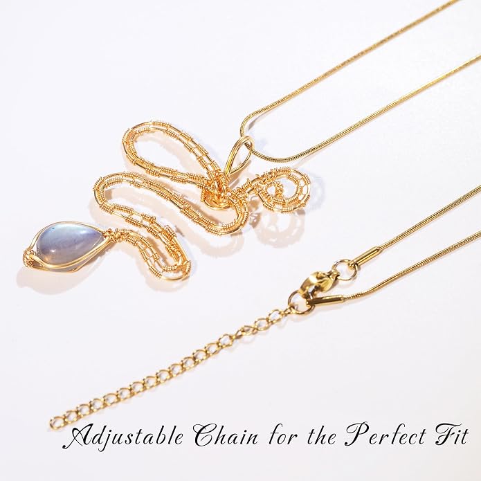 Natural Faceted Labradorite Pendant Necklace – Unique Stone of Magic & Transformation, Iridescent Flash Gemstone Jewelry, Handmade Healing Crystal Gift for Women, Birthday, Anniversary, Spiritual Awakening & Intuition