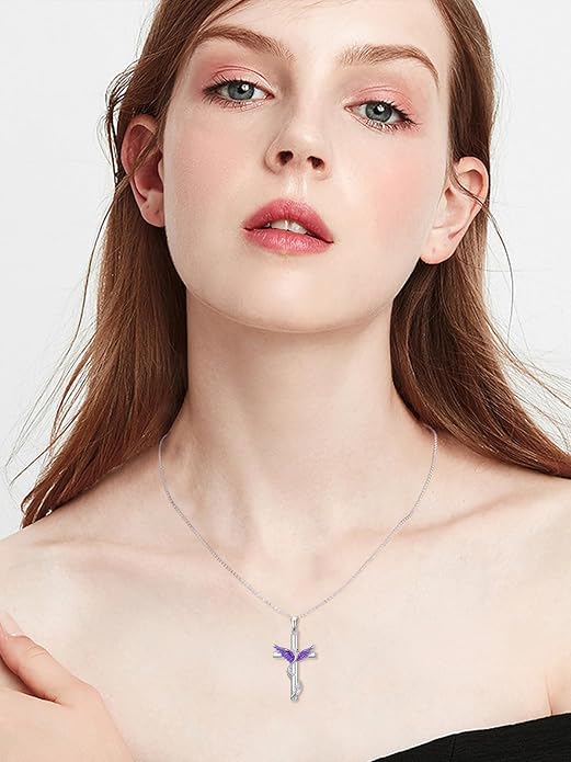 TOUPOP Phoenix Necklace 925 Sterling Silver Crystal Pendant Phoenix Rising Jewelry Women Birthday Mothers Day Gifts for Women