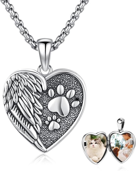MEDWISE 925 Sterling Silver Locket Necklace That Holds Pictures Photo Necklace Oxidized Rose Flower/Sunflower/Compass/Celtic Heart Pendnat Lockets Gifts for Women Birthday Christmas Gifts