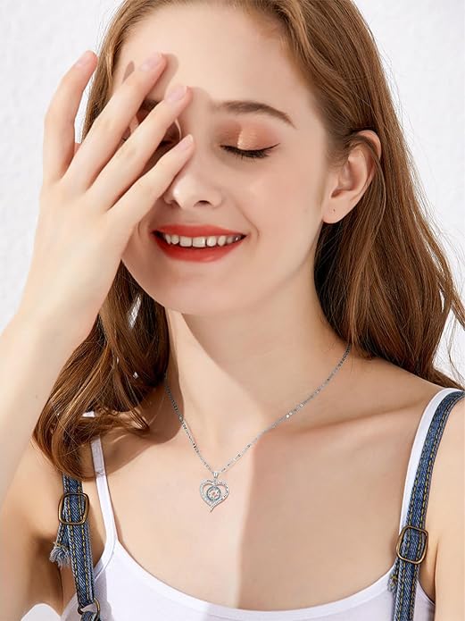 Midari Ocean Necklace 925 Sterling Silver Flamingo Mama Bear Dolphin Penguin Sea Turtle Axolotl Desert Cactus Nautical Rudder Tropical Palm Compass Wave Pendant Boho Jewelry Gifts for Women Men
