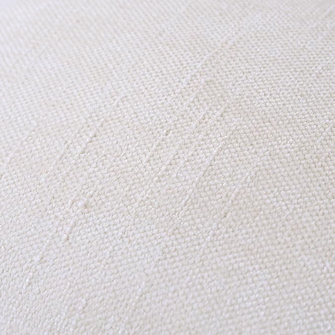 Set of 4 Soft Textured Decorative Throw Pillow Covers 16x16 Inch Cozy Farmhouse Cushion Cover Square Accent Pillow Cases for Bed Couch Sofa Living Room, Cream White