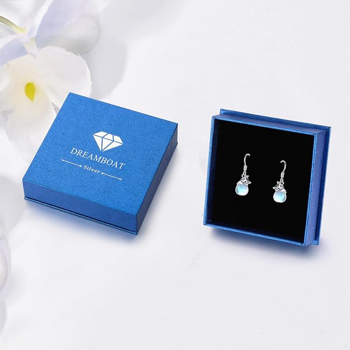 Dreamboat Cute Animal Dangle Drop Earrings for Women 925 Sterling Silver Hypoallergenic Animals Hook Earring Birthday Party Jewelry Gifts for Sensitive Ears
