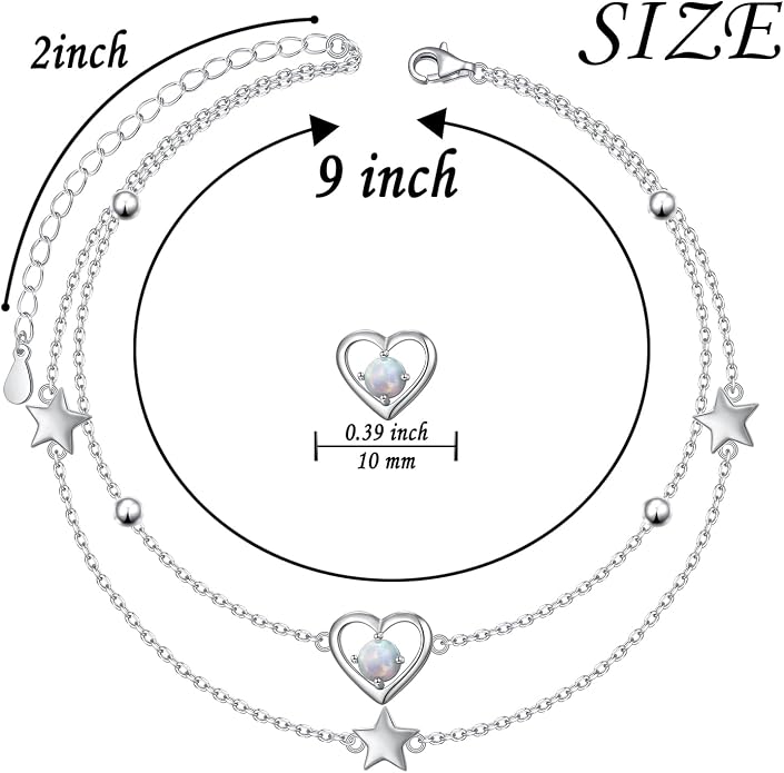 Anklets for Women 925 Sterling Silver Blue Evil Eye Infinity Butterfly Adjustable Multilayer Layered Summer Beach Ankle Bracelet Foot Chain Jewelry for Women