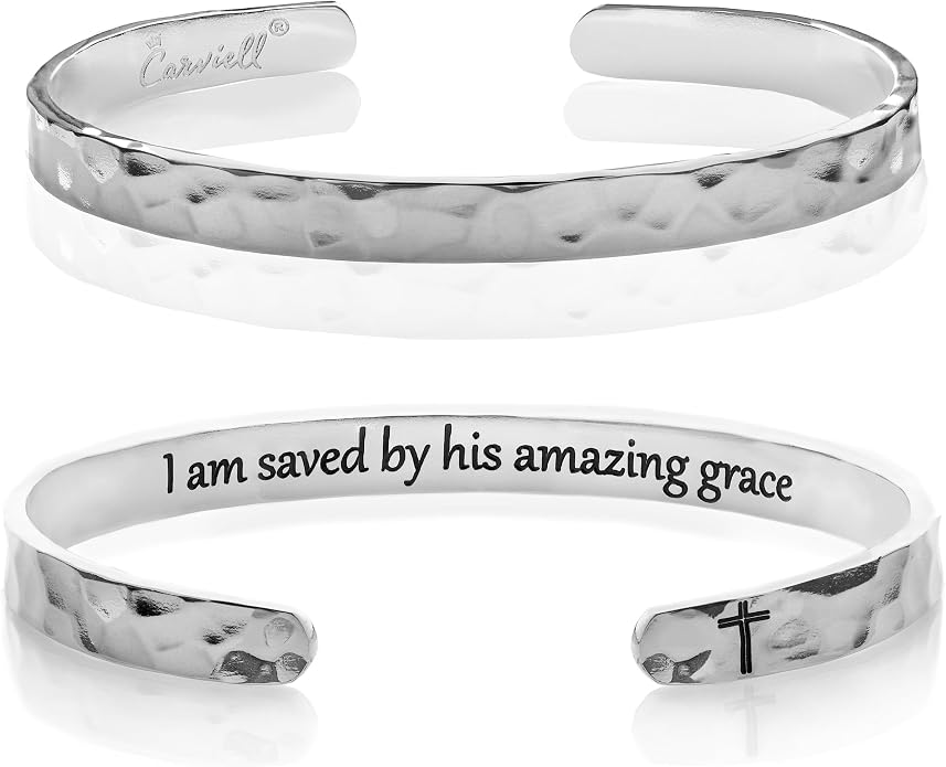 Carviell Bracelet - Gifts for Women – Inspirational, Friendship, Love, Mom, Daughter, Sister, Christian, Graduation, Memorial & Wedding Gifts – 100+ Phrases – Stainless Steel, Gift-Ready