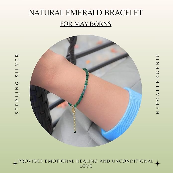 Faceted Bracelet for Women, Certified 925 Sterling Silver with 18K Gold Vermeil Healing Crystal Bracelets for Women - Crystals and Healing Stone Bracelet Women Jewelry for Gift