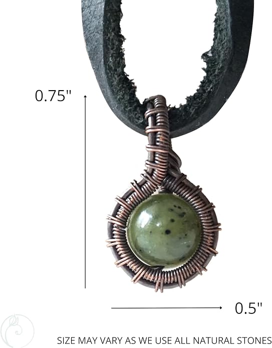 Simple Men's Birthstone Crystal Necklace with Leather Cord