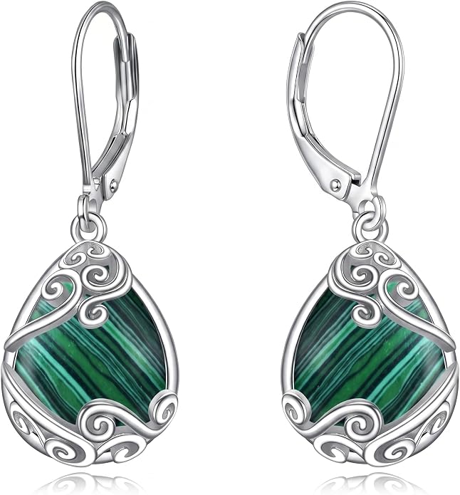 Teardrop Tree of Life/Filigree Earrings for Women Dangle Leverback Earrings Jewelry Gift Anniversary For Her