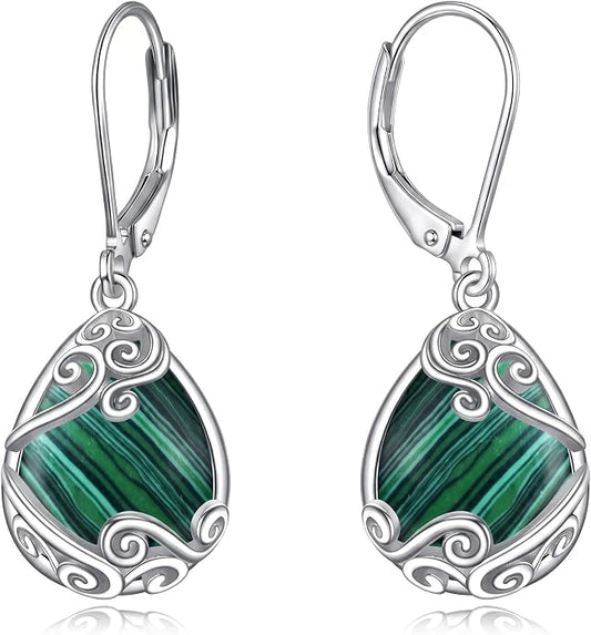 Teardrop Tree of Life/Filigree Earrings for Women Dangle Leverback Earrings Jewelry Gift Anniversary For Her
