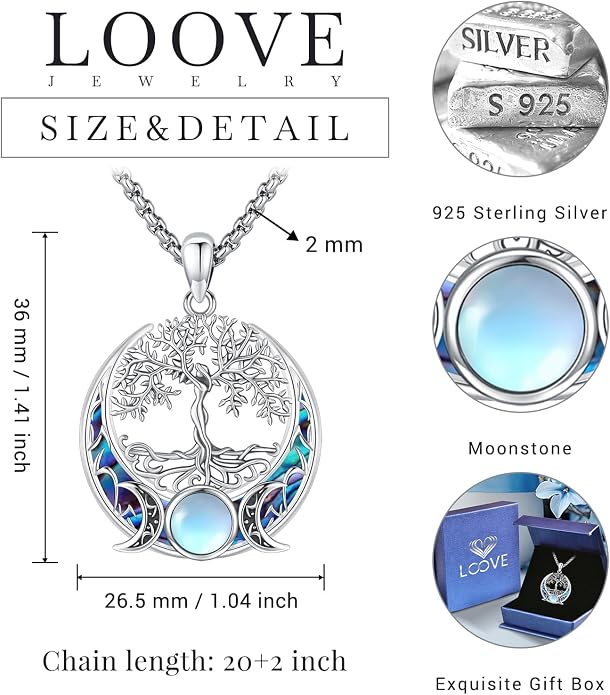 Pentagram/Celtic Knot/Witches Knot/Santa Muerte/Triple Moon Goddess/Baphomet/Hecate Necklace Sterling Silver Magic Wiccan Amulet Pagan Jewelry for Women Men