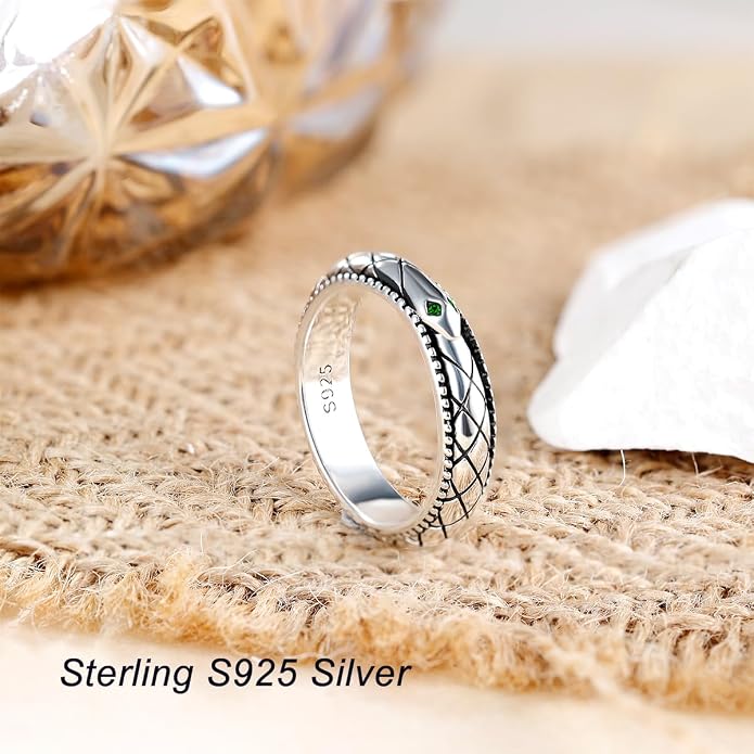 LYTTMAB S925 Sterling Silver Spinner Ring for Anxiety Women Men