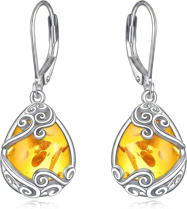 Teardrop Tree of Life/Filigree Earrings for Women Dangle Leverback Earrings Jewelry Gift Anniversary For Her