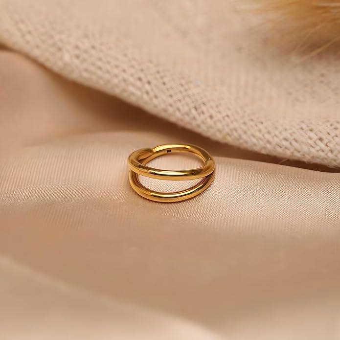 316L Surgical Steel Septum Clicker Ring Nose Ring Hoop Sleeper Hoop Earring Helix Rook Conch Cartilage Daith Tragus Earrings Lobe Nose Piercing Jewelry for Women