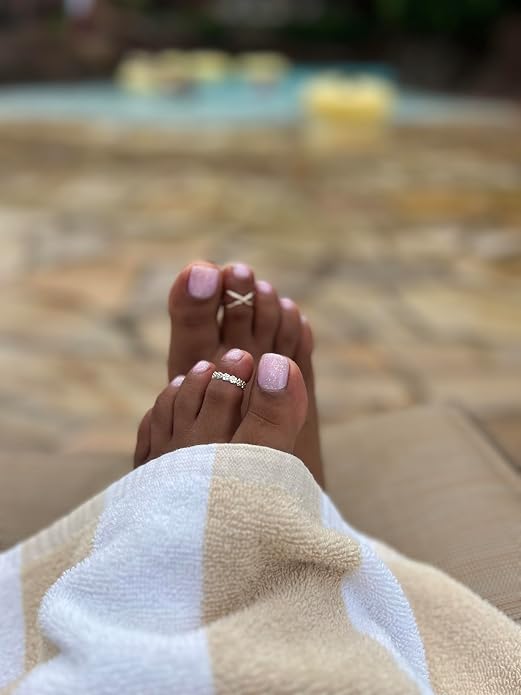 TOE RINGS & THINGS CrissCross Adjustable Toe Ring | Gold Filled or Sterling Silver | One Size Fits All