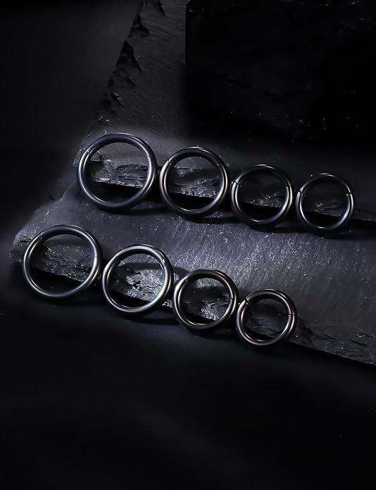 20G 18G 16G 14G 12G 10G 8G 6G Nose Rings Hoops 316l Surgical Steel Clicker Septum Lip Ring Tragus Helix Daith Rook Conch Snug Cartilage Lobe Earrings Hoop Piercing Jewelry For Women Men