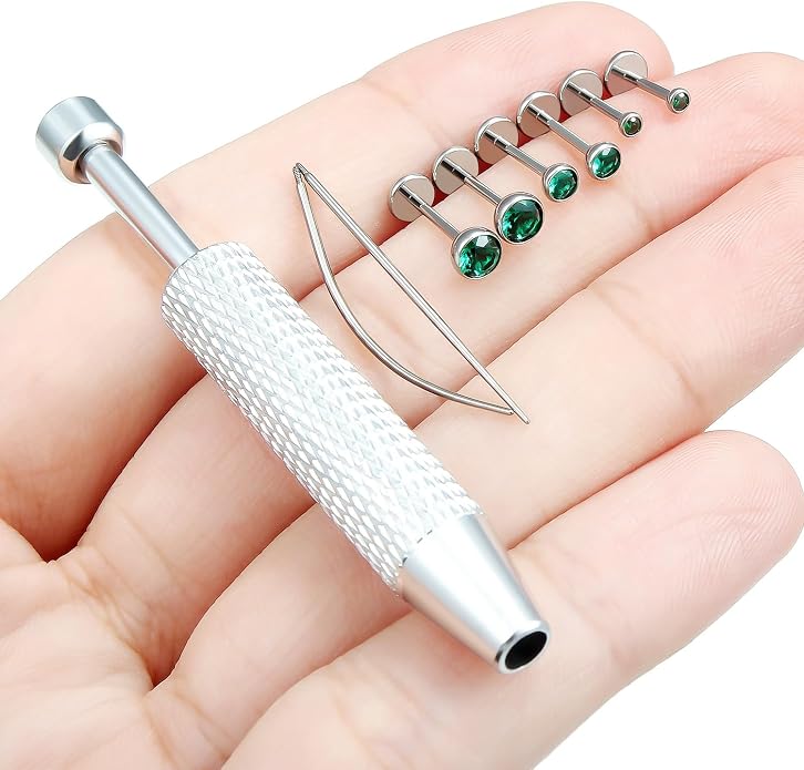 Jenxnjsjo F136 Titanium 20/18/16g Earrings Nose Lip Rings Studs Labret Medusa Tragus Helix Conch Cartilage Piercing Jewelry for Women