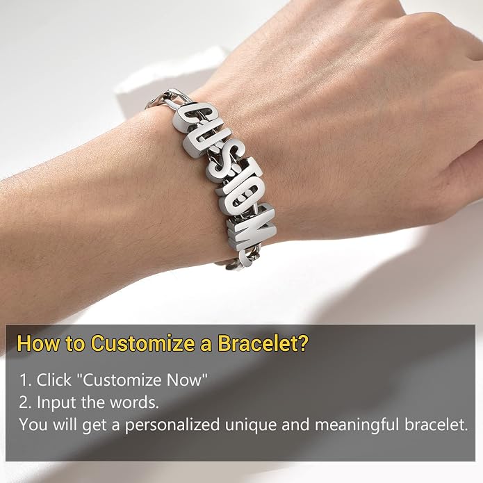 PROSTEEL Silver/Gold/Black Bracelets for Men Figaro Cuban Link, 6mm-13mm Width, 7.5"/8.3"/9" Length, Stainless Steel Mens Bracelet Jewelry with Gift Box