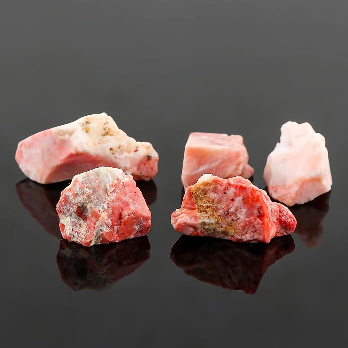 5pcs, Wholesale Raw Natural Gemstones and Crystals, Assorted Rough Stones, Bulk Loose Rock Supplies, DIY Crafts-Jewelry Making, Wire Wrapping, Gem Collection