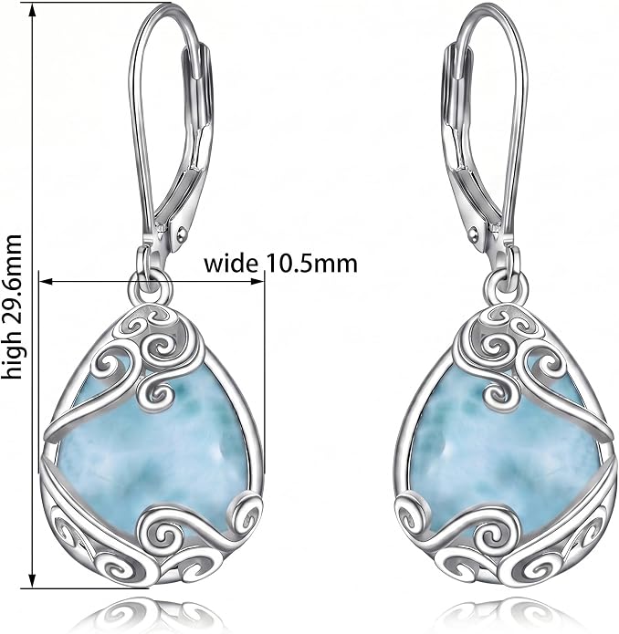 Teardrop Tree of Life/Filigree Earrings for Women Dangle Leverback Earrings Jewelry Gift Anniversary For Her
