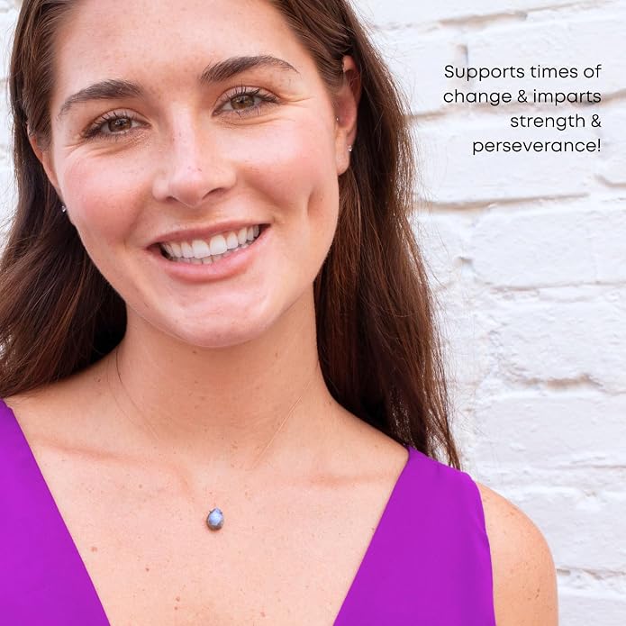 SOULKU Luxe Inspirational Necklace, Empowerment Jewelry, Handcrafted Necklace For Women, Gift For Mom, 2" Extender With Lobster Clasp, 16" Nylon Cord
