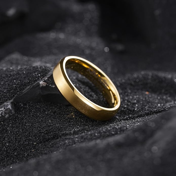 King Will Titanium Wedding Band for Men Women- 3-10mm Width Black/Sliver/Gold High Purity Titanium Promise Wedding Ring Comfort Fit for Daily Wear Size 6-14