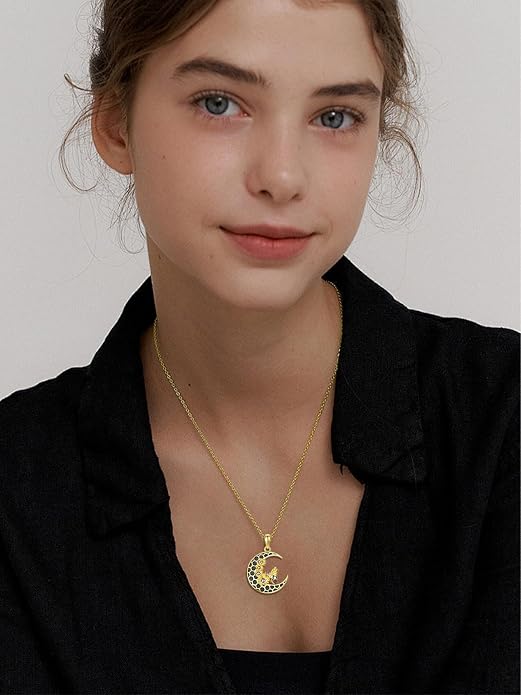 Dragonfly Necklace 925 Sterling Silver Dragonfly/Sunflower Bee Pendant Necklace Dragonfly with Blue Circle Crystal Dragonfly Jewelry Gifts as Holiday Christmas Gifts for Women